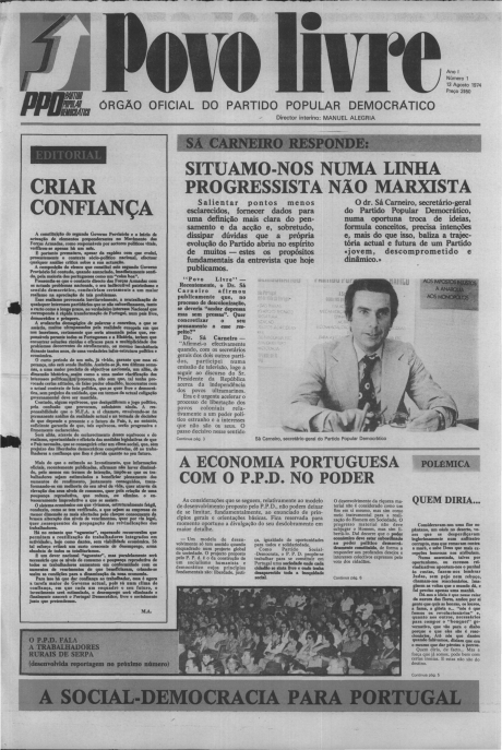 Primeira Edição do Povo Livre em 1974